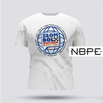 T-shirt Złombol globus biały