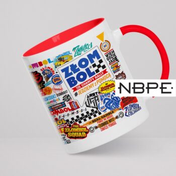 Kubek z grafiką stickerbomb Złombol