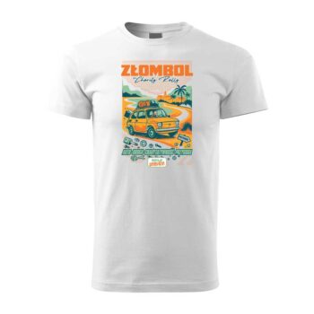 T-shirt Złombol biała maluszek hasło