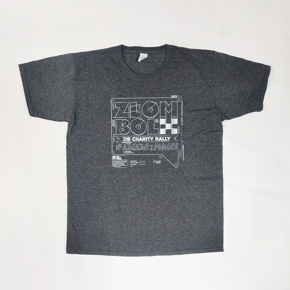 T-shirt Złombol blueprint szara OSTATNIE SZTUKI